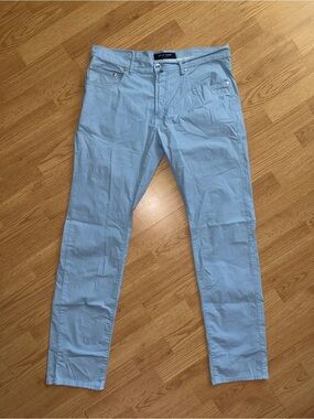Light Blue Slim Casual Pants